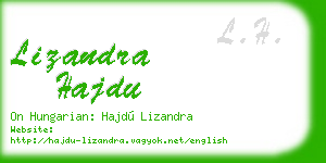 lizandra hajdu business card